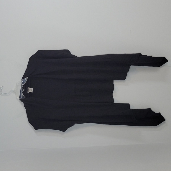 Worthington Asymmetrical Black Sleeveless Open front Cardigan vest size Small - Picture 1 of 8